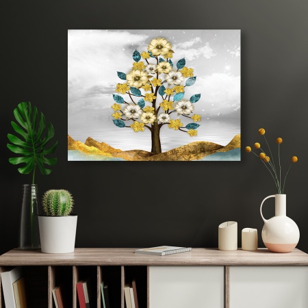 Tablou Tree with golden flower - Img 3
