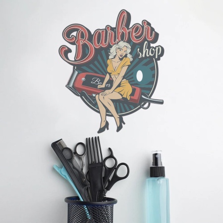Barbershop (vintage girl and shaving machine) - Img 3