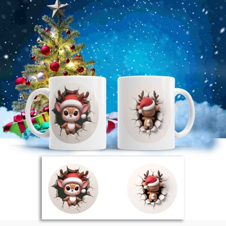 Cana De Craciun - Cute Reindeer with Big Eyes - Img 2