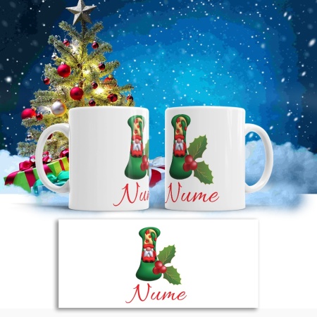 Cana De Craciun - Litere cu gnomi I (nume personalizat) - Img 2