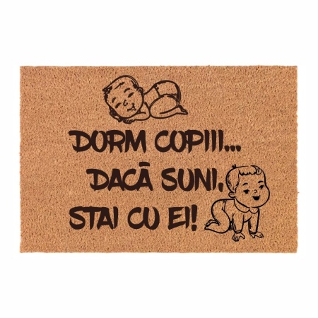 Covor de intrare personalizat - 60x40cm - Dorm Copii - stai cu ei - Img 2