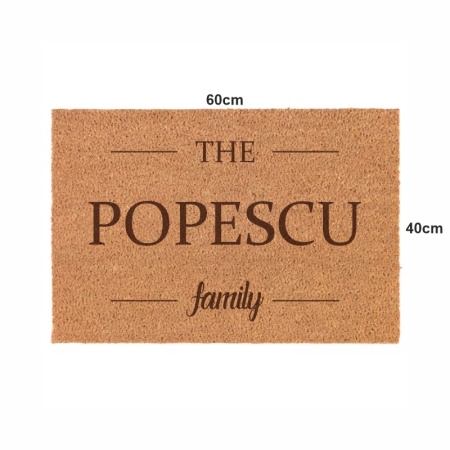 Covor de intrare personalizat - 60x40cm - Nume familie - Img 2