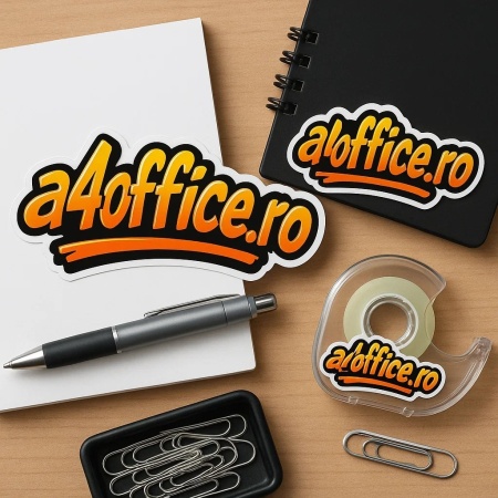 Etichete adezive personalizate 3D 7x7cm decupat pe autocolant alb - Img 3