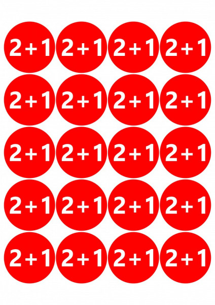 Etichete personalizate cu 2+1, 100 buc, PVC, rezistente la apa - Img 2