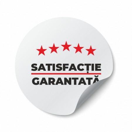 Etichete personalizate SATISFACTIE GARANTATA, 100 buc, PVC, rezistente la apa - Img 2