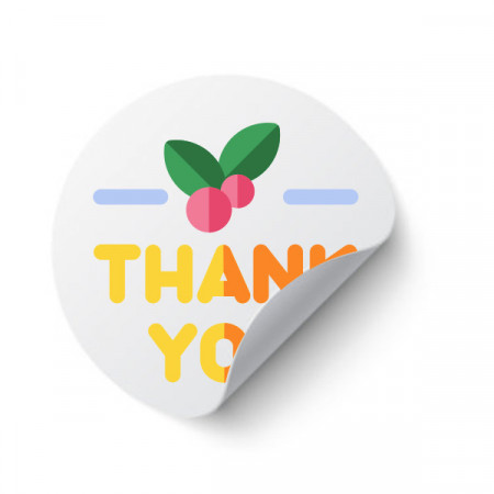Etichete personalizate THANK, 100 buc, PVC, rezistente la apa - Img 3