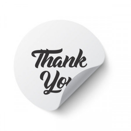 Etichete personalizate THANK YOU, 100 buc, PVC, rezistente la apa - Img 2