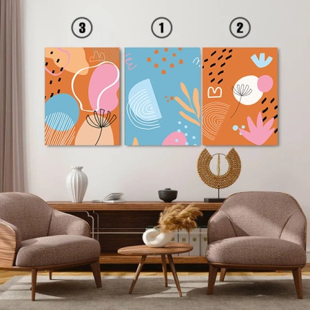 Set 3 Tablouri Modern doodle - Img 3
