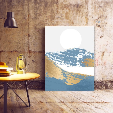 Set Tablouri Canvas - Golden Abstract Winter - Img 5