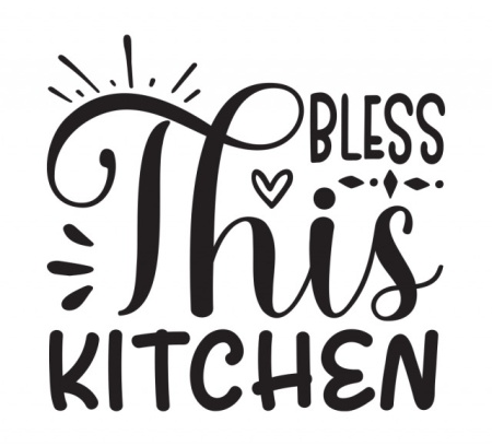 Sticker Bucatarie - Bless this kitchen (calligraphic) - Img 2