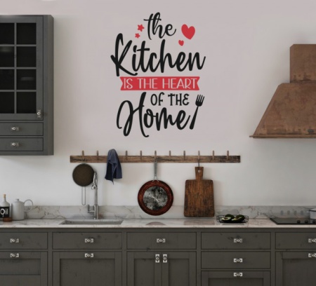 Sticker Bucatarie - Kitchen is the heart of home (hearts) - Img 4