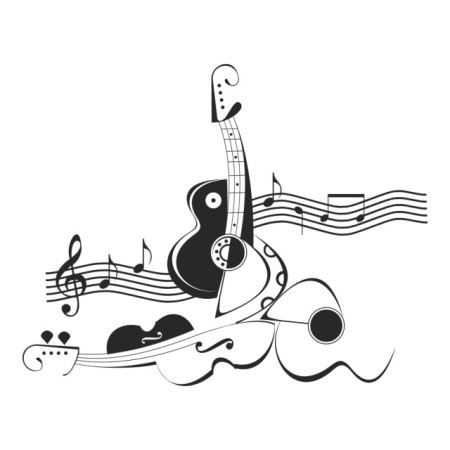 Sticker De Perete Abstract Violin Music - Img 3