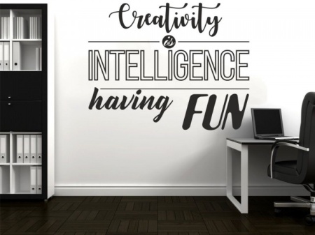 Sticker De Perete Creativitatea Este Inteligenta Distractiva - Img 3