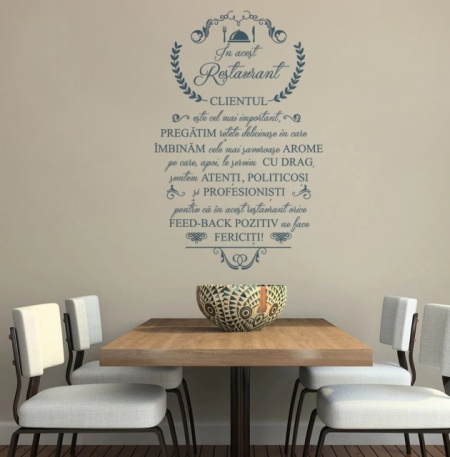 Sticker de Perete In Acest Restaurant - Img 2