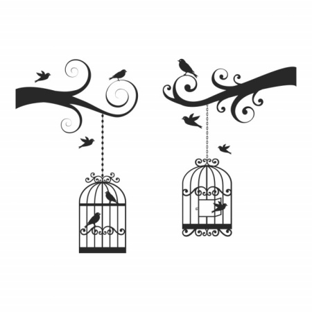 Sticker Tree Branch Bird Cage - Img 3