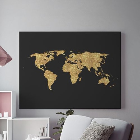 Tablou Canvas Glowing Map
