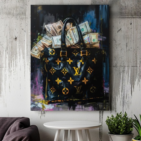 Tablou Canvas Inspirațional - Louis Vouitton Money Bag - Img 4