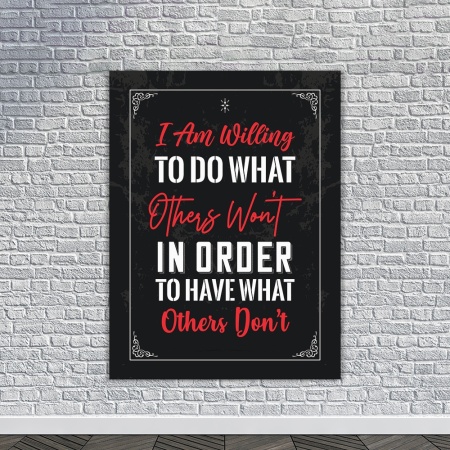 Tablou Canvas Motivational - I am willing - Img 3