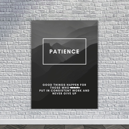 Tablou Canvas Motivational - Patience (definition) - Img 3