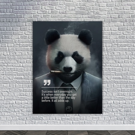 Tablou Canvas Personalizat - Business Animals - Panda - Img 2