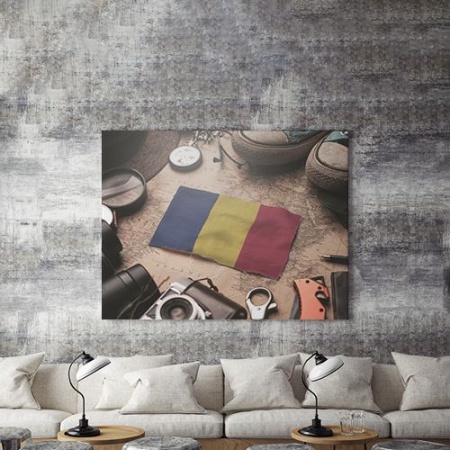 Tablou Canvas Romania Steag Miniatura - Img 3