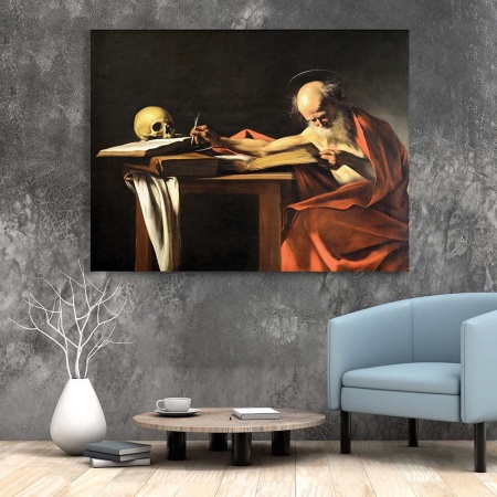 Tablou Canvas "Saint Jerome Writing" - Sfântul Ieronim scriind - Img 3