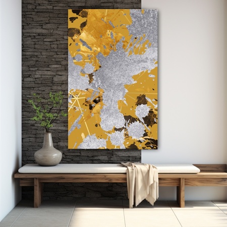 Tablou canvas - Silver and Yellow (ZAZ 002) - Img 4