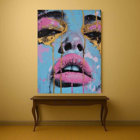 Tablou Canvas - Urban Art Close-up Portrait - Img 4
