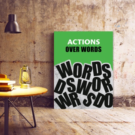 Tablou Motivational - Actions Over Words - Img 2