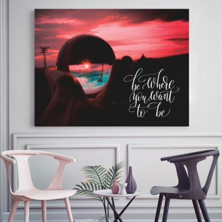 Tablou Motivational - Be Where You Want To Be