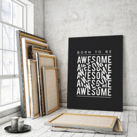 Tablou Motivational - Born To Be Awesome (Optical Effect) - Img 4