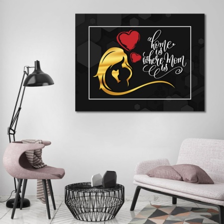 Tablou Motivational - Home is where mom is - Img 4