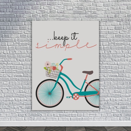 Tablou Motivational - Keep it simple (bicycle) - Img 4