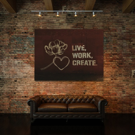 Tablou Motivational - Live, Work, Create - Img 3