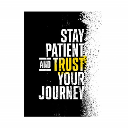 Tablou Motivational - Stay patient (grunge) - Img 4