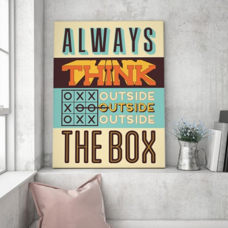 Tablou Motivational - Think Outside The Box - Img 3