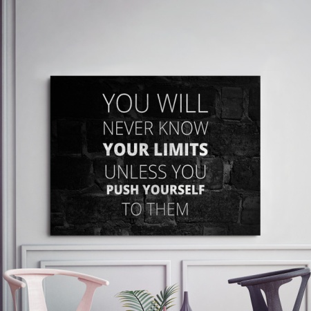 Tablou Motivational - You Will Never Know Your Limits (Black) - Img 3