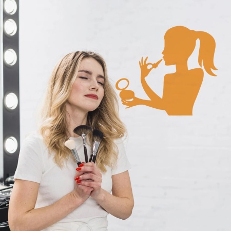 Woman applying lipstick - Img 4