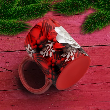 Cana De Craciun - 3D Red Winter Decorations - Img 3