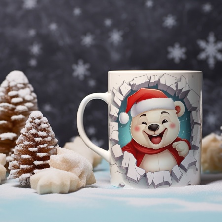 Cana De Craciun - Smiling Santa Bear - Img 2