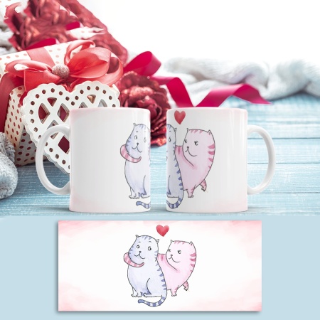 Cana Valentine's Day - Watercolor Cats - Img 2