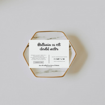 Card de multumire client, set 20buc, 160g/mp, format la alegere - Img 2