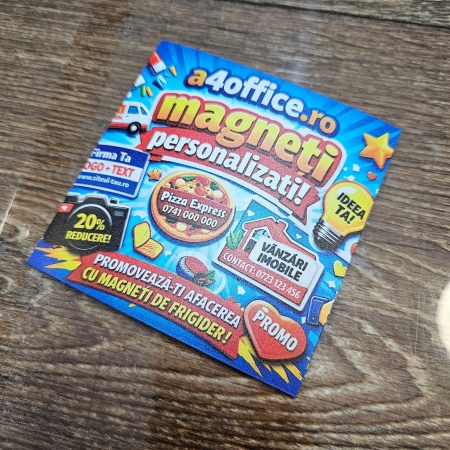 Magneți publicitari personalizați – promovare vizibilă în fiecare zi 10x10cm set 50buc - Img 3