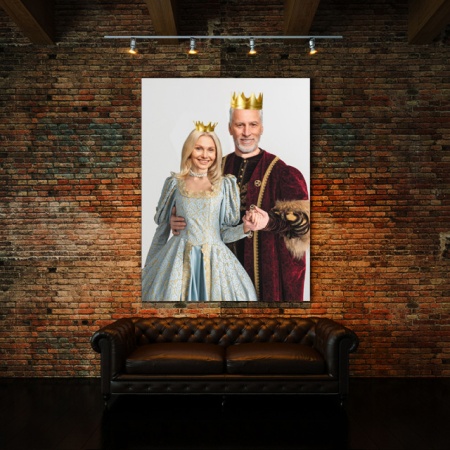 Portret Personalizat Cu Poza Ta - Cuplu Regal - Img 2