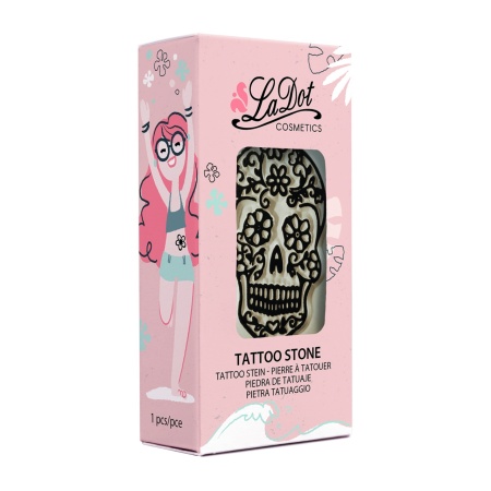 Ștampilă ceramică tatuaje temporare LaDot Cosmetics, M – Craniu - Img 2