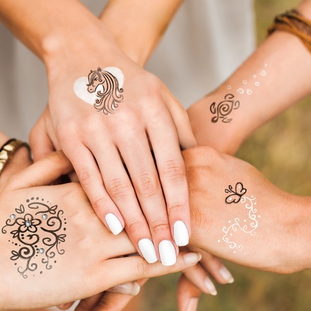 Starterset tatuaje temporare LaDot Cosmetics (tușieră + tuș) - Img 2