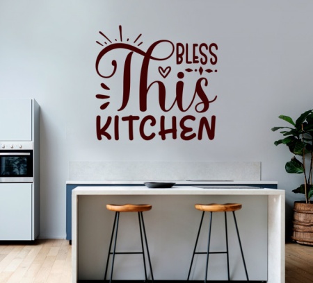 Sticker Bucatarie - Bless this kitchen (calligraphic) - Img 3