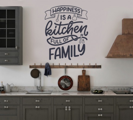Sticker Bucatarie - Happiness is a full kitchen - Img 2