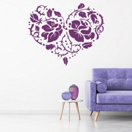Sticker De Perete Love Heart Rose Flower - Img 3