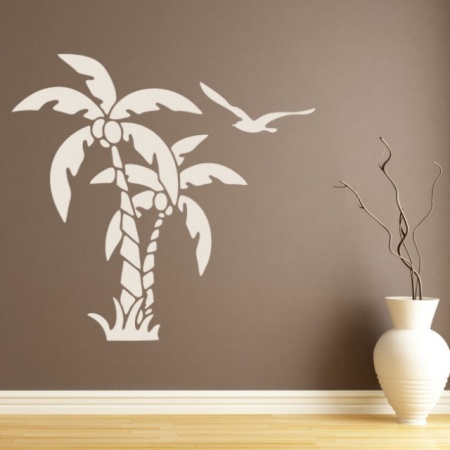 Sticker de Perete Palm Tree Tropical Birds - Img 3